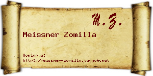Meissner Zomilla névjegykártya